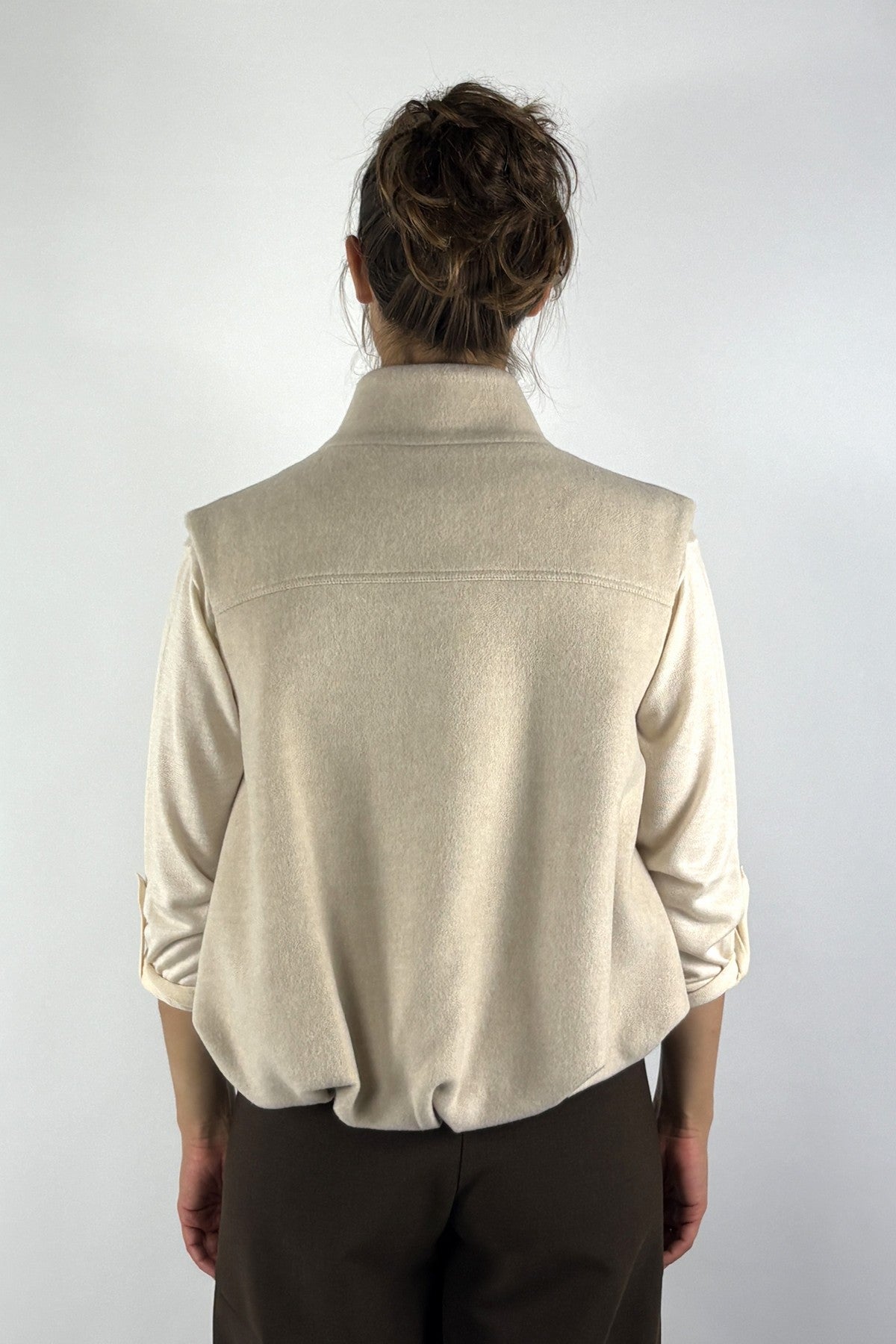 Oscar The Collection Rick Jacket bodywarmer met opstaande kraag – Macademia