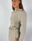 Oscar The Collection - Zyra top - Top drapage kraag - driftwood