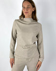 Oscar The Collection - Zyra top - Top drapage kraag - driftwood