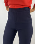 Oscar The Collection Laure trousers high waist flare – Midnight Blue