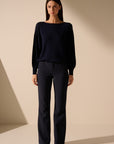 Oscar The Collection - Gemma top - Trui ballonmouwen - navy