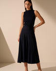 Oscar The Collection - Luca skirt - Rok midi plooien - navy