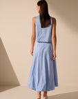 Oscar The Collection - Devin skirt - Rok midi A-lijn - sky blue