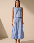 Oscar The Collection - Devin skirt - Rok midi A-lijn - sky blue