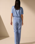 Oscar The Collection - Laure trousers - Broek high waist flared - sky blue