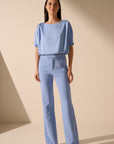 Oscar The Collection - Laure trousers - Broek high waist flared - sky blue