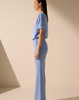 Oscar The Collection - Laure trousers - Broek high waist flared - sky blue