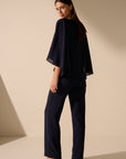 Oscar The Collection - Otto trousers - Broek mid-waist recht - navy