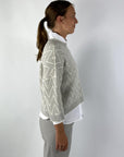 Peserico - A99337F05 - Pull zigzag - grijs ecru