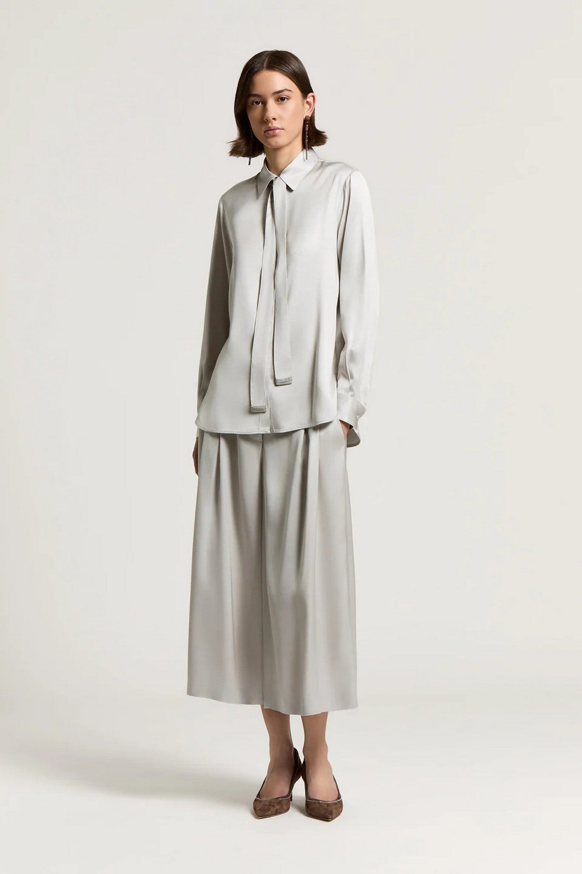 Peserico satijnen blouse van viscose met Punto Luce