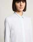Peserico - A06699J0 | A00 - Bloes popeline detail kraag - FLASH WHITE