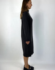 Peserico - S92270F07 - Jurk wol cashmere zijde - ebony