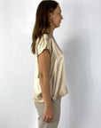 Peserico - SO6808 - Shirtbloes zijdestretch - amber beige