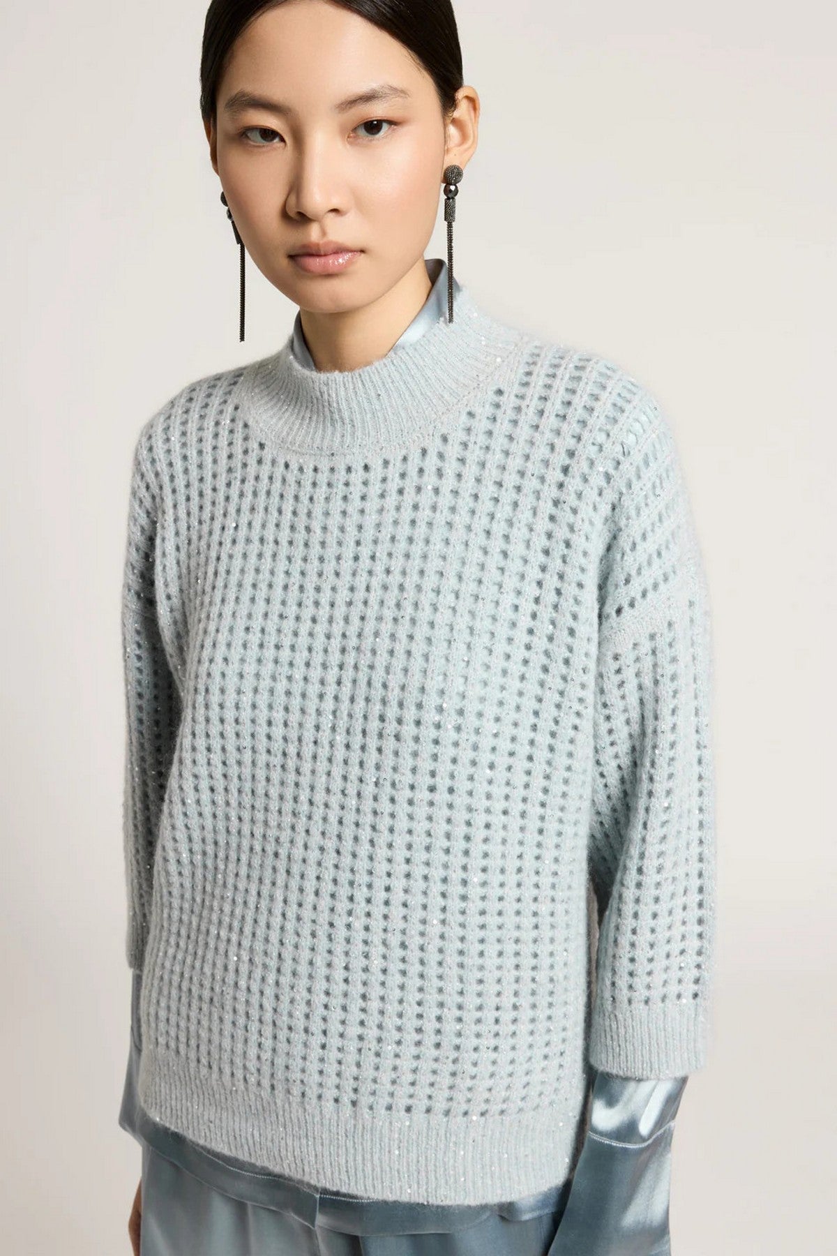 Peserico - A99245F05 | G85 - Pull open brei sequins - NEPTUNE BLUE
