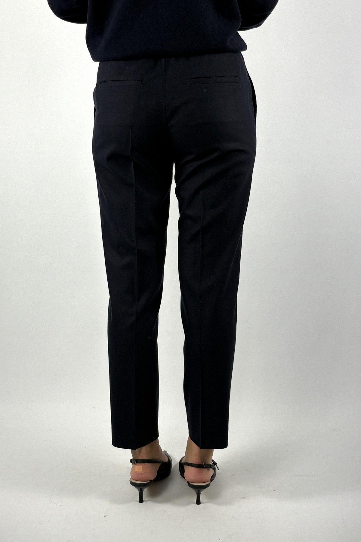 Peserico 7/8 broek in flanel cashmeremix – Universe Blue