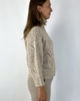 Peserico - S99394F03 - Pull ajour breipatroon - beige