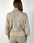 Peserico - S99394F03 - Pull ajour breipatroon - beige