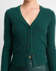 Vince - V067679634 - Caridgan boiled wool - JADE