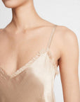 Vince - V0272-51887 |  911 - Slip dress rafelzoom - pale nut