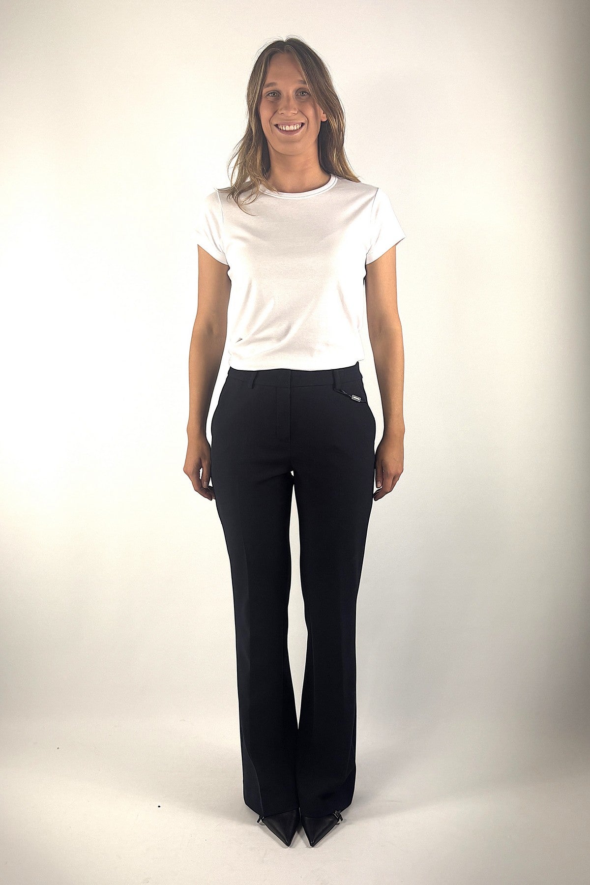 Seductive Rosie bootcut broek met wijde pijpen – Marine