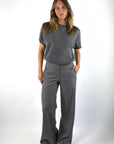 Seductive Naley 095344/6962 wide-leg flanel broek – Silver