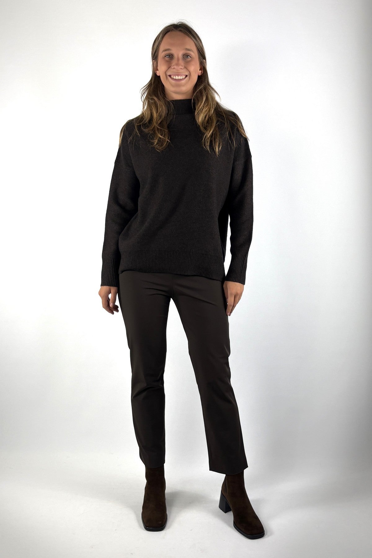 Seductive Cindy tapered fit pull-on broek in Tabak