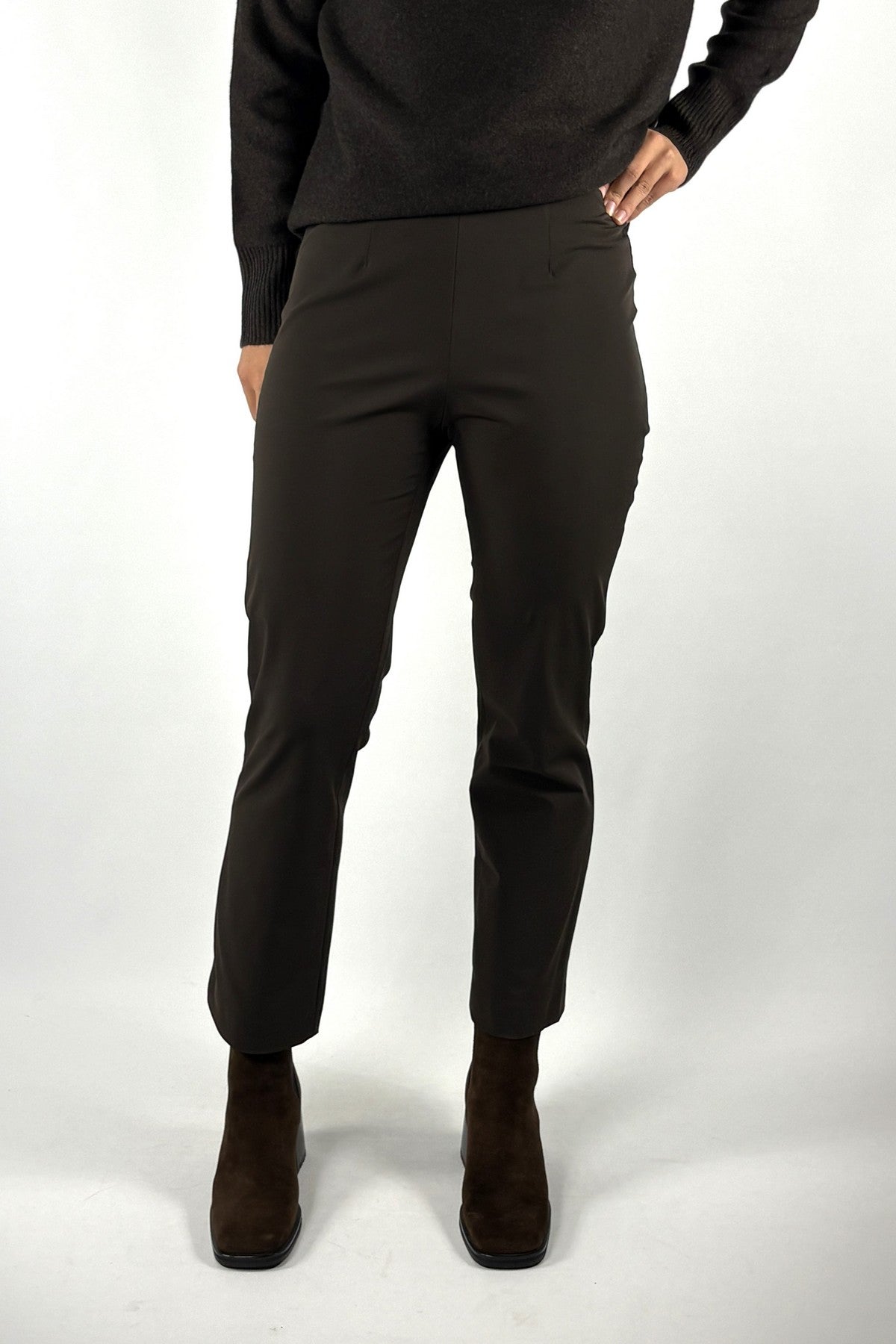 Seductive Cindy tapered fit pull-on broek in Tabak