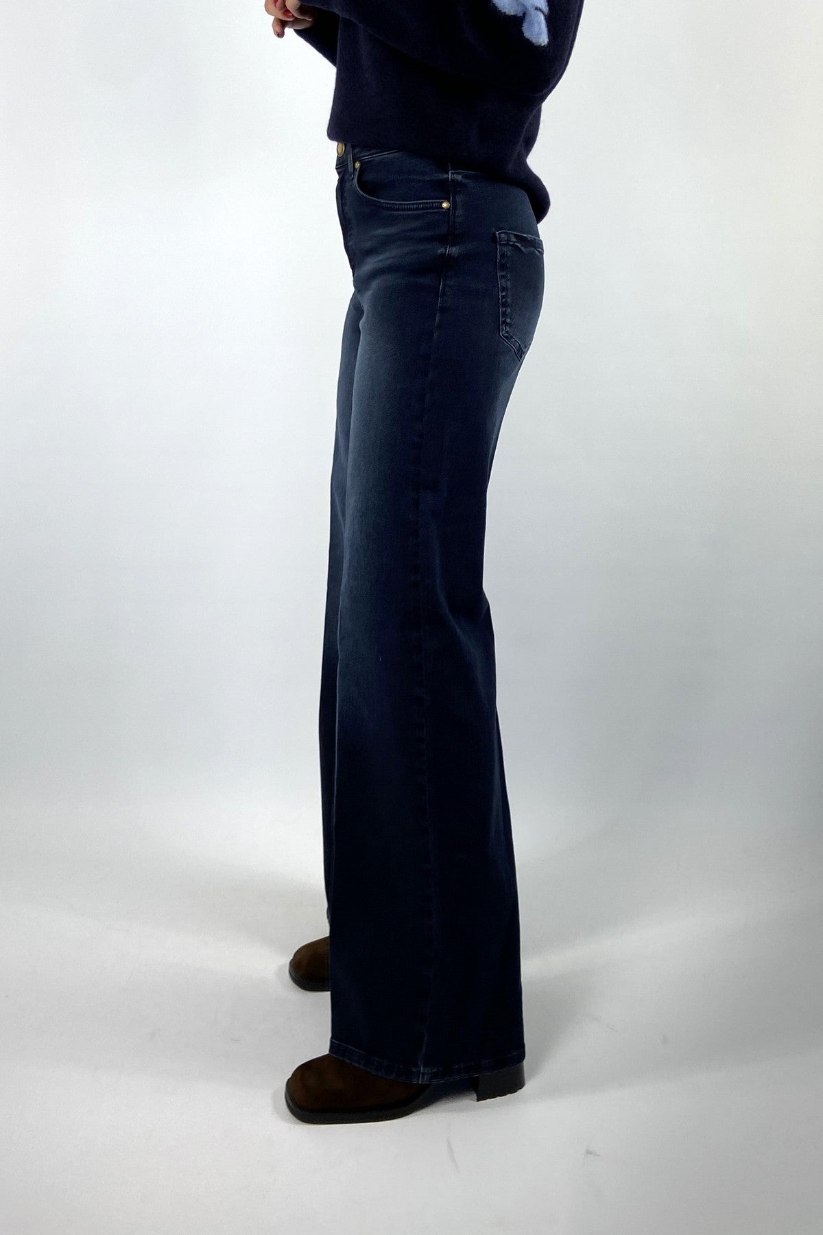 Seductive Maury 095353/9369 Wide Leg Jeans – Braun Blau