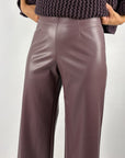 Seductive Kimberly 929628/9052 wide-leg broek lederlook – Barolo