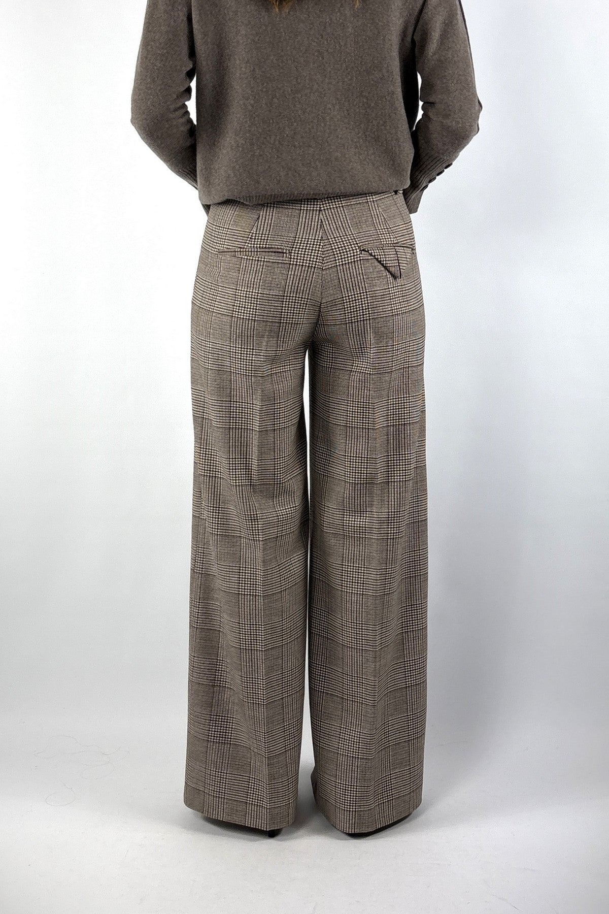 Seductive Shiloh 095090/6911 wide-leg pantalon – Beige Graphical
