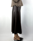 Seductive 094126-9052 midi-rok lederlook – Nappa-optiek