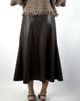 Seductive 094126-9052 midi-rok lederlook – Nappa-optiek