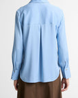 Vince - Stretch-Silk Button-Front Blouse - Glacier