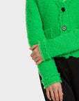 Marc Cain - VC 39.13 M22 | 549 - Cardigan bouclé 2 zakjes - appelgroen