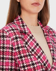 Marc Cain - XC 34.11 J49 | 244 - Blazer ruitmotief - fuchsia