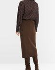 Marc Cain - XC 71.26 M31 | 691 - Kokerrok midi - deep wood