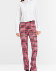 Marc Cain - XC 81.50 J49 | 244 - Broek ruitmotief - fuchsia roze