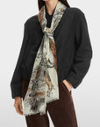 Marc Cain - XC B4.07 Z43 | 182 - Sjaal print wol cashmere - smoke