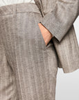 Marc Cain - ZC 81.25 W73 | 836 - Broek gestreept Fendou - grijs