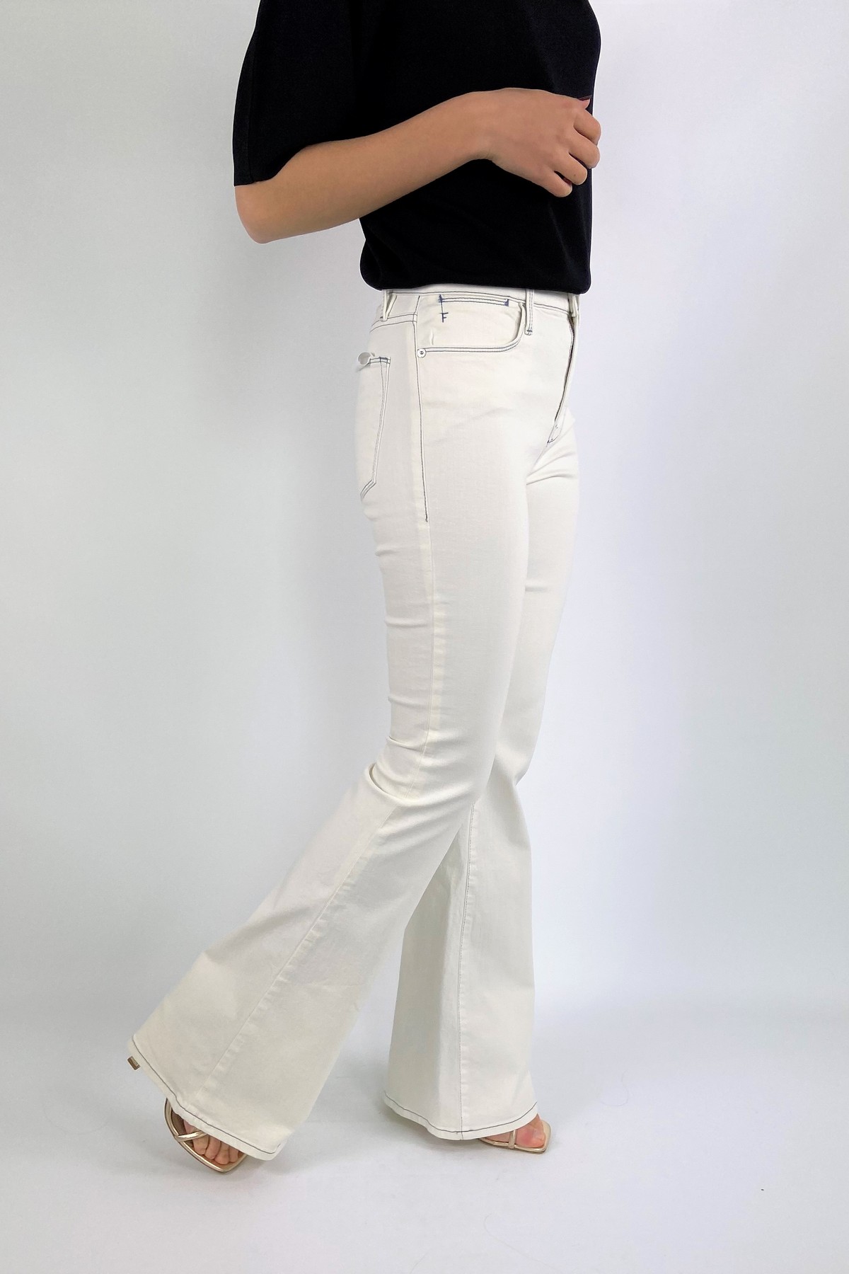Frame - LHF790/A - Jeans flared chalk white