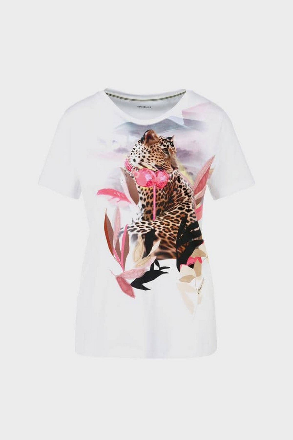 T-shirt luipaard print in de kleur wit print van het merk Marc Cain