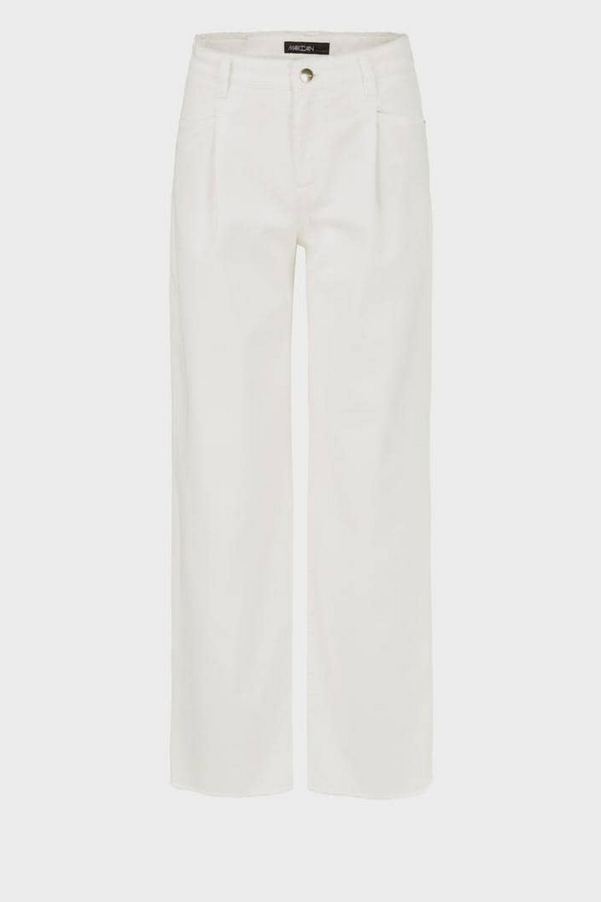 Broek jeans wijd model in de kleur off white van het merk Marc Cain