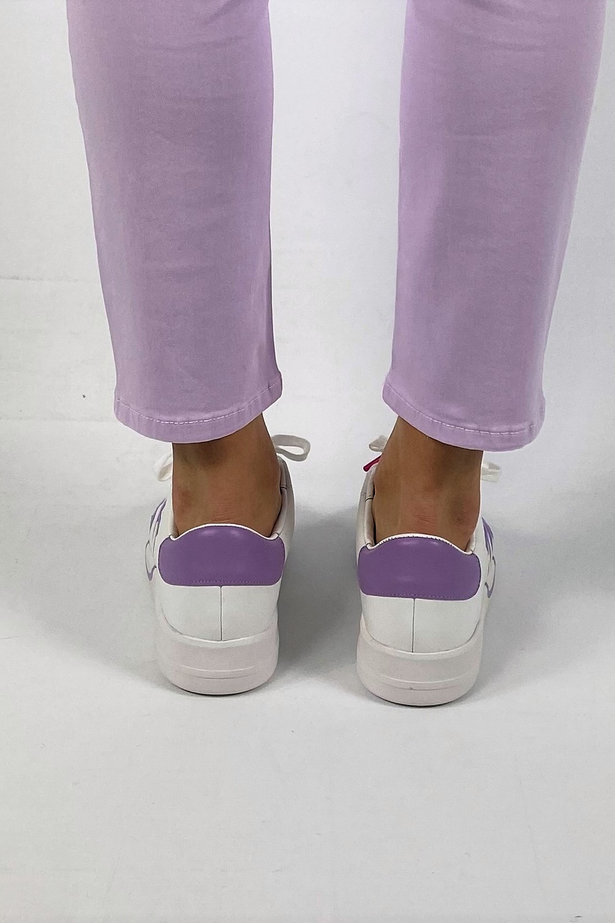 Pinko - Clum - Sneaker laag Pinko logo wit paars