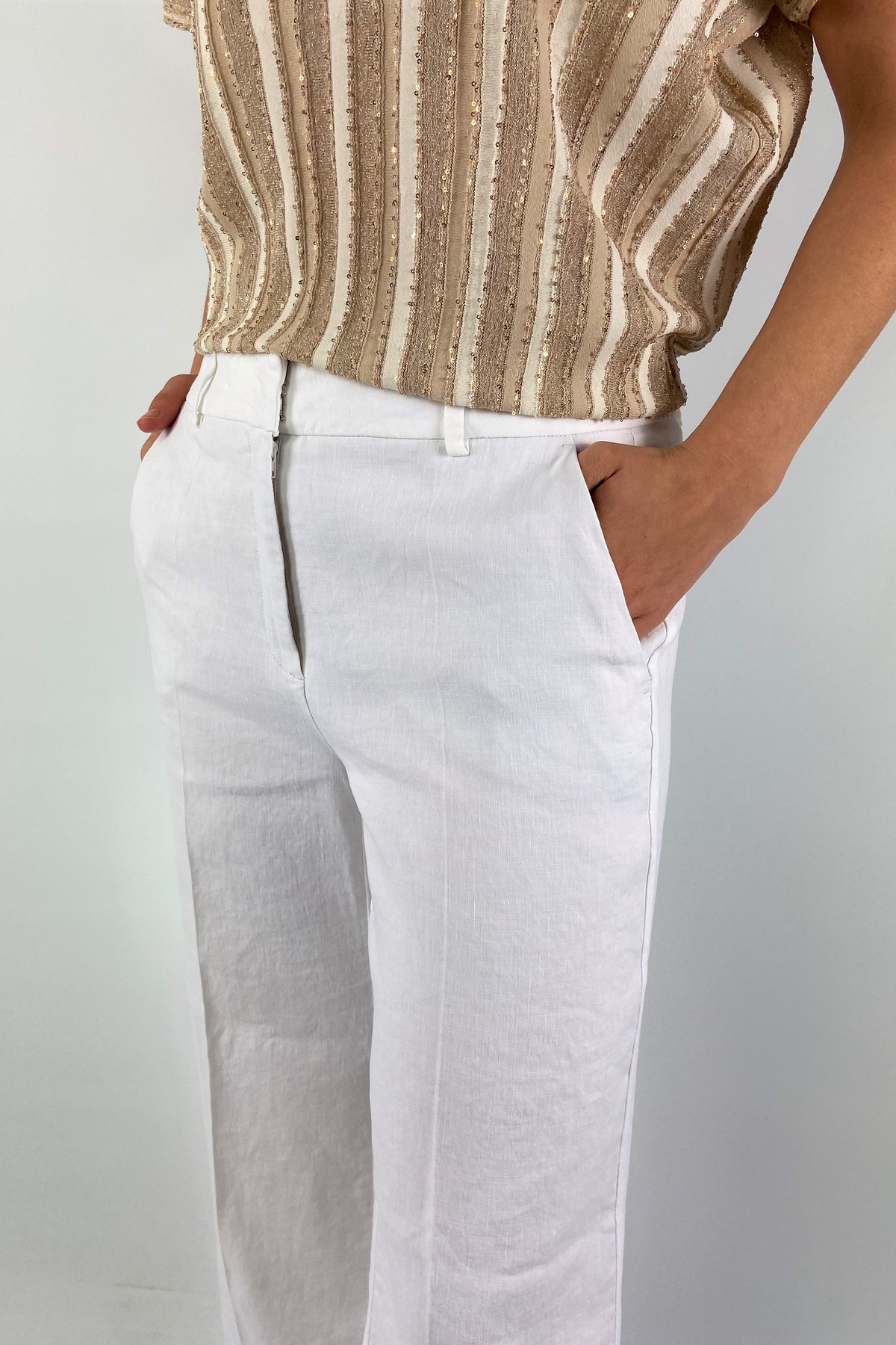 Cambio broek culotte - California summer linnen - wit - uitverkocht