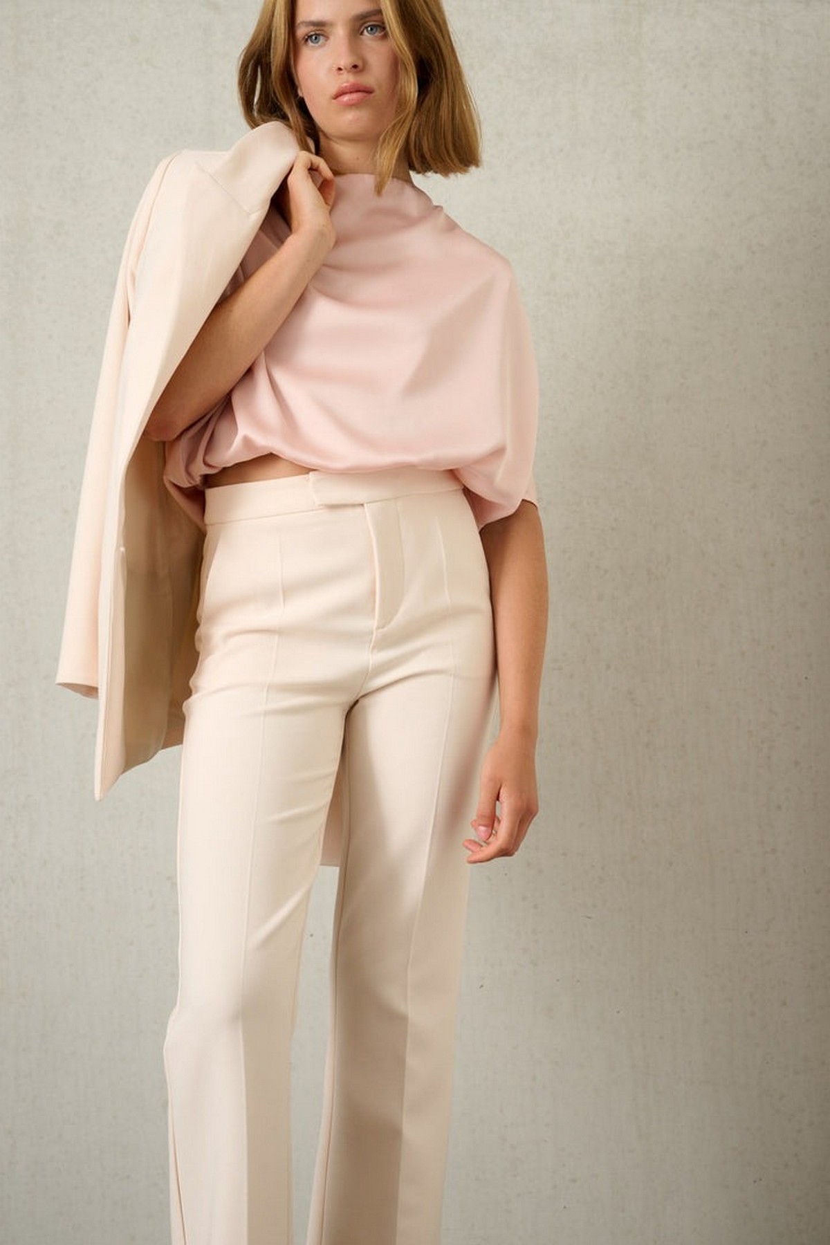 Oscar the collection - Laure Trousers - Broek flared shell rose