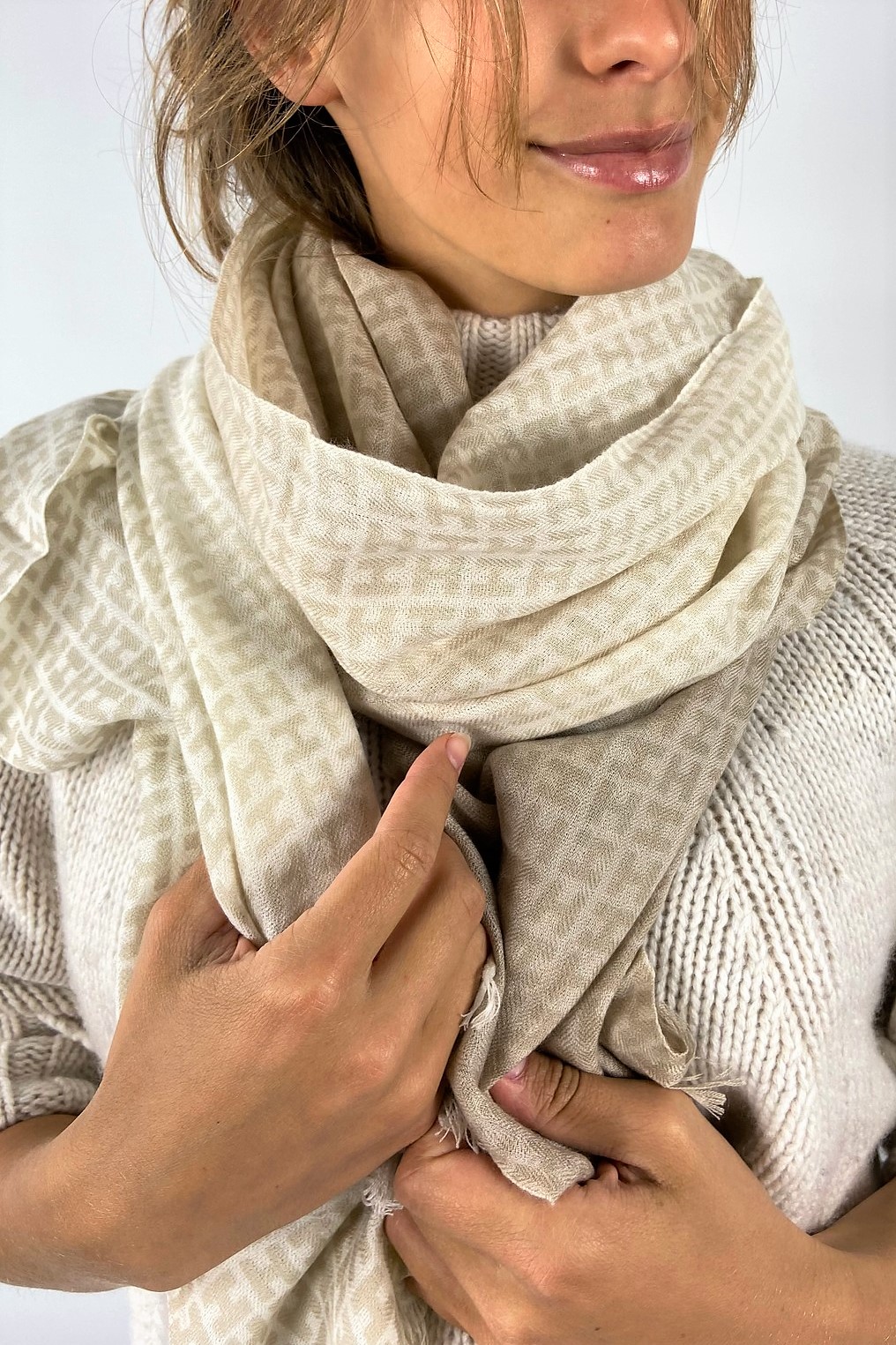 Sjaal cashmere H 70x200cm - Hemisphere - uitverkocht